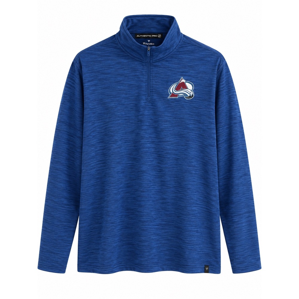 Colorado Avalanche Fanatics Authentic Pro NHL Quarter Zip Pullover Blue Mens 2XL